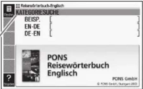 Reisewörterbuch-Englisch KATEGORIESUCHE BEISP. [ EN-DE DE-EN PONS Reisewörterbuch Englisch PONS GmbH © PONS GmbH, Stuttgart 2003