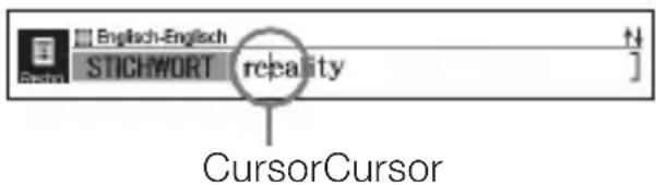 English-English STICHWORT \|reality\} CursorCursor