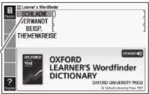 Learner's Wordfinder SCHLAGW. VERWANDT BEISP. THEMENKREISE OXFORD LEARNER'S Wordfinder DICTIONARY STIMME OXFORD UNIVERSITY PRESS © Oxford University Press 1937