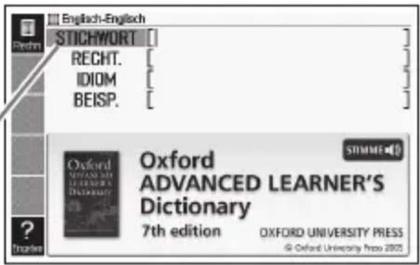 English-Englisch STICHWORT RECHT. IDIOM BEISP. Oxford ADVANCED LEARNER'S Dictionary 7th edition OXFORD UNIVERSITY PRESS © Oxford University Press 2005