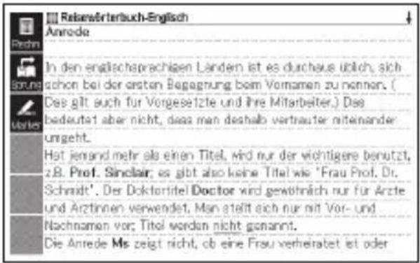 Reiswörterbuch-English Anrede In den englachesprachigen Landem ist es durchaus üblich, sich schon bei der ersten Begagnung beim Vomamen zu nennen. (Das gilt auch für Vorgesetzte und ihre Mitarbeiter.) Das bedeutet aber nicht, dass man deshalb vertrauter miteinander umgeht. Hat jemand mehr als einen Titel, wird nur der wichtigere benutzt, z.B. Prof. Sinclair; es gibt also keine Titel wie 'Frau Prof. Dr. Schmidt'. Der Doktortitel Doctor wird gewöhnlich nur für Ärzte und Arztinnen verwendet. Man stellt sich nur mit Vor- und Nachnamen vor: Titel worden nicht genannt. Die Anrede Ms zeigt nicht, ob eine Frau verheiratet ist oder