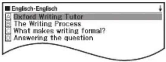 ■ Englisch-Englisch A Oxford Writing Tutor B The Writing Process C What makes writing formal? D Answering the question