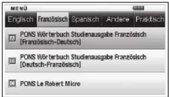 MENÜ Englisch Französisch Spanisch Andere Praktisch PONS Wörterbuch Studienausgabe Französisch [Französisch-Deutsch] PONS Wörterbuch Studienausgabe Französisch [Deutsch-Französisch] PONS Le Robert Micro