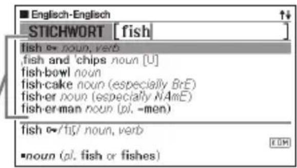 CASIO EW-G550C - Stichwort suchen - 2