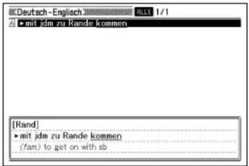 Deutsch-Englisch mit jdm zu Rande kommen [Rand] • mit jdm zu Rande kommen (?am) to get on with sb