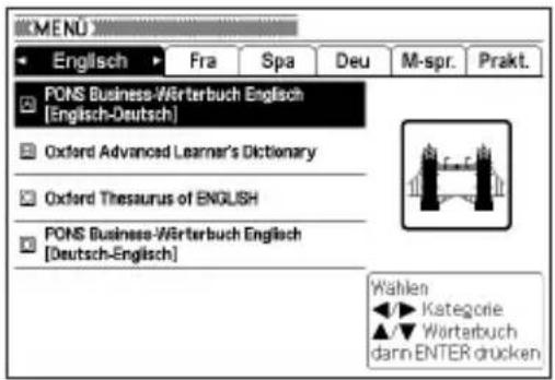 MENU Englisch Fra Spa Deu M-spr. Prakt. PONS Business-Württerbuch Englisch [Englisch-Deutsch] Oxford Advanced Learner's Dictionary Oxford Thesaurus of ENGLISH PONS Business-Württerbuch Englisch [Deutsch-Englisch] Wahlen Kategorie Württerbuch darn ENTER drucken