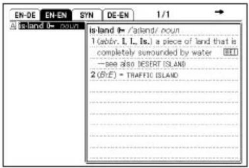 CASIO EW-G5500V - Wählen Sie mit ◀ und ▶ das gewünschte Wörterbuch (Modus). - 1