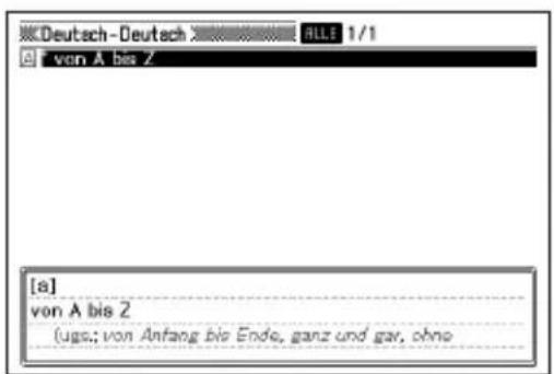 [a] von A bis Z (ugs.; von Anfang bis Ende, ganz und gar, ohne