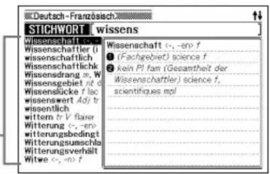 Deutsch-Französisch STICHWORT [wissens] Wissenschaft <-, -en> f Wissenschaftler (i) wissenschaftlich Wissenschaftlichk Wissensdrang α, W Wissensgebiet nt d Wissenslücke f lac wissenswert Adj tr wissentlich wittern tr V flarer Witterung <-, -en> witterungsbedingt Witterungsumschla Witterungsverhalt Witwe <-, -en> f Wissenschaft <-, -en> f ● (Fachgebiet) science f ● kein PI fam (Gesamtheit der Wissenschaftler) science f, scientifiques mpl