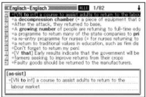 CASIO EW-G5500V - Nachschlagen von englischen Beispielen (Beispielsuche) - 2