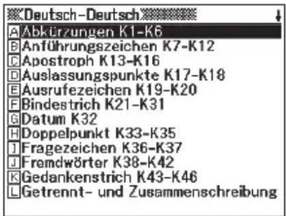 Deutsch-Deutsch A Abkürzungen K1-K6 B Anführungszeichen K7-K12 C Apostroph K13-K16 D Auslassungspunkte K17-K18 E Ausrufezeichen K19-K20 F Bindestrich K21-K31 G Datum K32 H Doppelpunkt K33-K35 J Fragezeichen K36-K37 J Fremdwörter K38-K42 K Gedankenstrich K43-K46 L Getrennt- und Zusammenschreibung