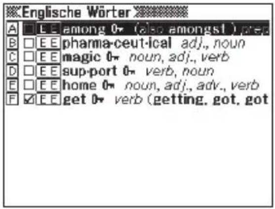 CASIO EW-G500 - ■ Löschen eines einzelnen Eintrages - 1