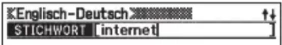 Englisch-Deutsch STICHWORT [internet]
