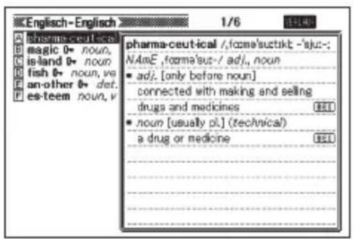 CASIO EW-G3600V - ■ Ausführen einer Verlaufsuche für ein bestimmtes Wörterbuch - 1