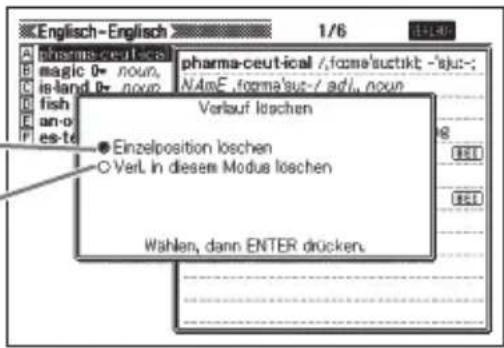 English-Englisch 1/6 pharma-ceutical /,forma'suctikt -əju: NAmE,forma'suc-/ adl., noun Verlauf loschen Einzelposition loschen Verl. in diesem Modus loschen Wahlen, dann ENTER drücken.
