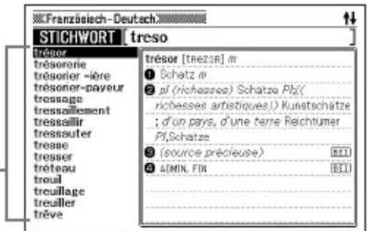 CASIO EW-G3500 - Geben Sie den französischen Begriff ein, den Sie nachschlagen möchten. - 1