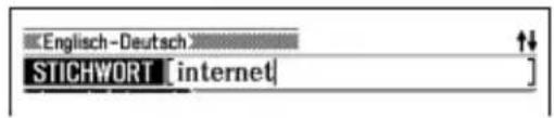 Englisch-Deutsch STICHWORT [internet]