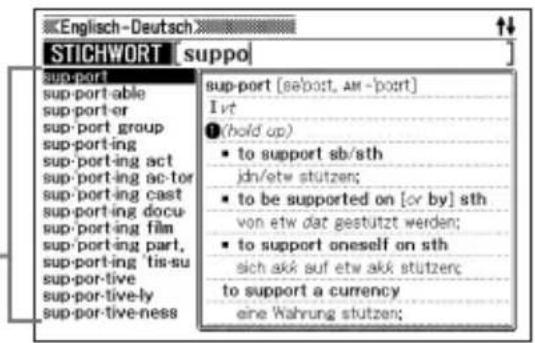 CASIO EW-G3500 - Geben Sie den englischen Begriff ein, den Sie nachschlagen möchten. - 1