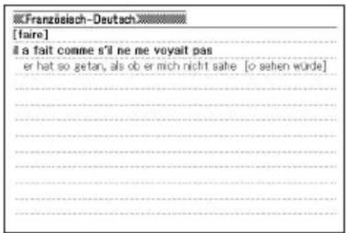 Französisch-Deutsch [faire] a fait comme s'il ne ne voyait pas er hat so getan, als ob er mich nicht sahe [o sehen wurde]