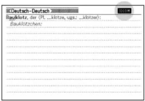 Deutsch-Deutsch Bauklotz, der (Pl. ...klotze, ugs.: ...klotzer): Bauklötzchen:
