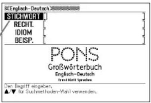 Englisch-Deutsch STICHWORT RECHT. IDIOM BEISP. PONS Großwörterbuch Englisch-Deutsch Ernst Krielt Sprachen Den Begriff eingeben. ▲/▼ for Suchmethoden-Wahl verwenden.