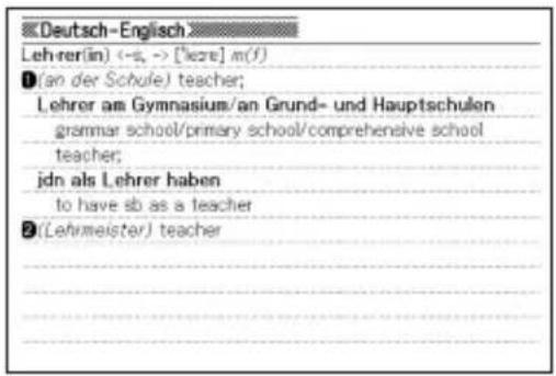 Deutsch-Englisch Lehrer(in) <->, -> ['kore] m(f) 1(an der Schule) teacher; Lehrer am Gymnasium/an Grund- und Hauptschulen grammar school/primary school/comprehensive school teacher; jdn als Lehrer haben to have sb as a teacher 2(Lehrmeister) teacher