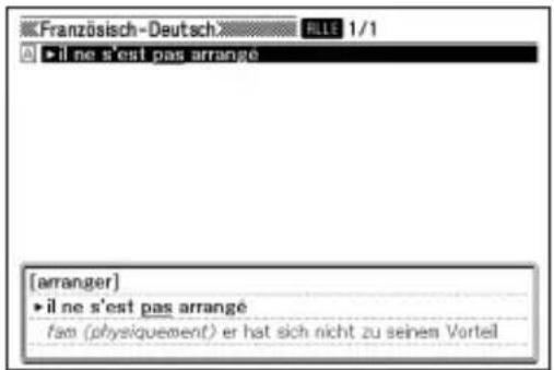 Französisch-Deutsch RLLF 1/1 il ne s'est pas arrange (arranger) il ne s'est pas arrange fam (physiquement) er hat sich nicht zu seinen Vorteil