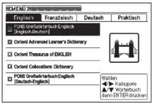 MENU Englisch Französisch Deutsch Praktisch PONS Großwirterbuch-Englisch [Englisch-Deutsch] Cordord Advanced Learner's Dictionary Cordord Thesaurus of ENGLISH Cordord Collocations Dictionary PONS Großwirterbuch-Englisch [Deutsch-Englisch] Wahlen ◀◀ Kategorie ▲▼ Wörterbuch denn ENTER drücken