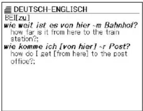 DEUTSCH-ENGLISCH BEI[zu] wie weit ist es von hier ~m Bahnhof? how far is it from here to the train station?; wie komme ich [von hier] ~r Post? how do I get [from here] to the post office?