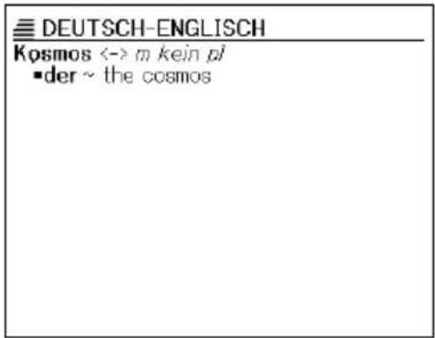DEUTSCH-ENGLISCH Kosmos <-> m kein pi ■der ~ the cosmos