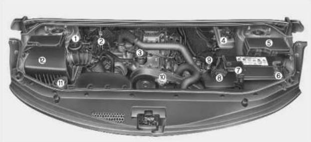 HYUNDAI H-1 Grand Starex (2008) - MOTORRAUM - 1