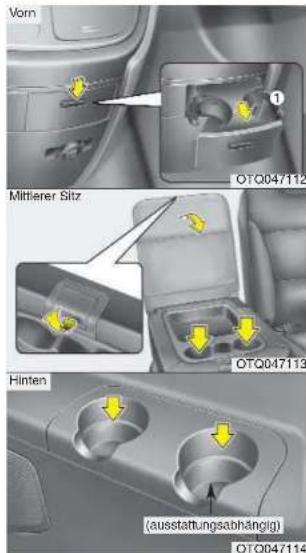Vorn 1 OTQ047112 Mittlerer Sitz OTQ047113 Hinten (ausstattungsabhängig) OTQ047114