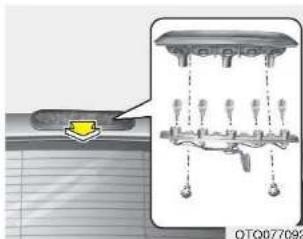 HYUNDAI H-1 Grand Starex (2008) - Glühlampe der dritten Bremsleuchte ersetzen (ausstattungsabhängig) - 1