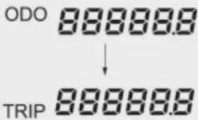 ODO 888888.9 ↓ TRIP 888888.9