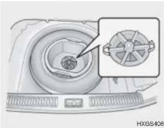 HYUNDAI Grandeur (2004) - Handhabung des Ersatzreifens - 1