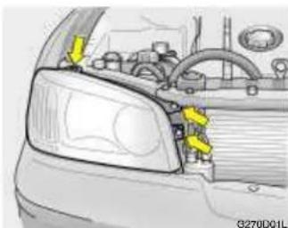 HYUNDAI Grandeur (2004) - SCHEINWERFER UND VORDERE BLINKERLEUCHTE - 2