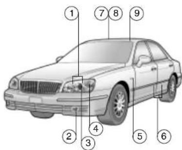HYUNDAI Grandeur (2004) - G270ED1L-GST SEITLICHE BLINKERLEUCHTE - 7