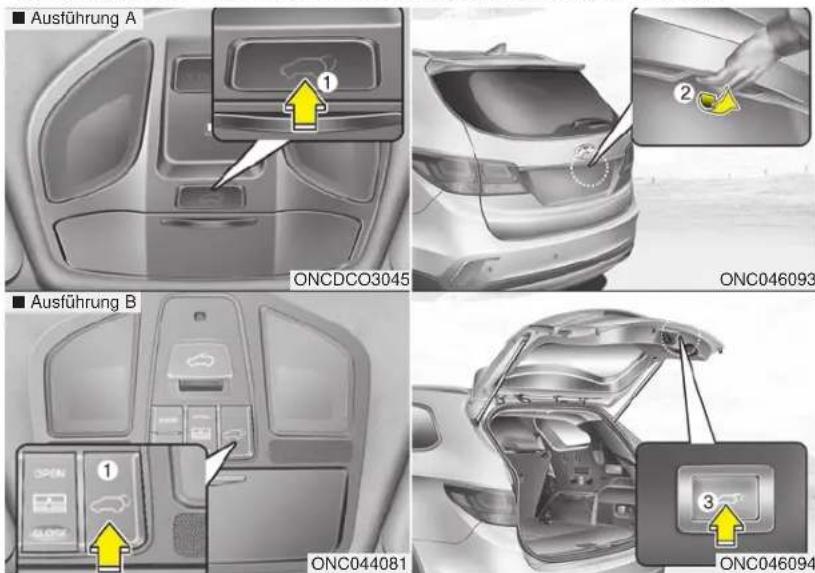 HYUNDAI Grand Santa Fe (2017) - Heckklappe mit Servounterstützung (ausstattungsabhängig) - 1