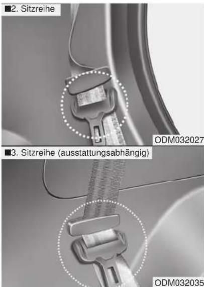 2. Sitzreihe 3. Sitzreihe (ausstattungsabhängig) ODM032027 ODM032035
