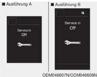 Ausführung A Service in Off Ausführung B Service in Off ODM046607N/ODM046608N
