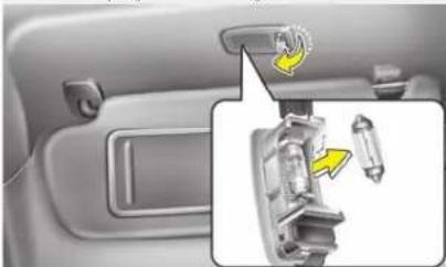 HYUNDAI Grand Santa Fe (2017) - Glühlampe der Türleuchte ersetzen (ausstattungsabhängig) - 6