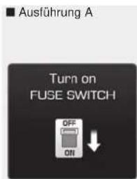 Ausführung A Turn on FUSE SWITCH OFF ON