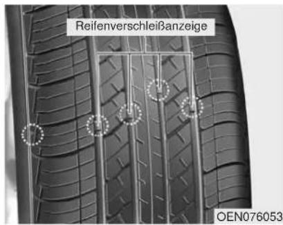 Reifenverschleißanzeige OEN076053