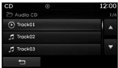 CD Audio CD Track01 Track02 Track03 1/6 12:00