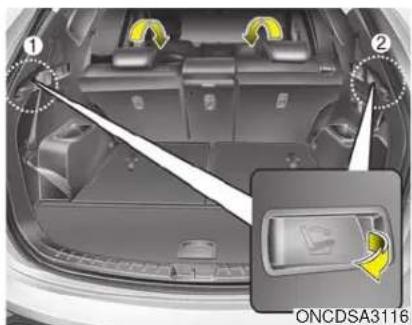 HYUNDAI Grand Santa Fe (2017) - Sitzreihe umklappen - 1