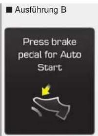 Ausführung B Press brake pedal for Auto Start