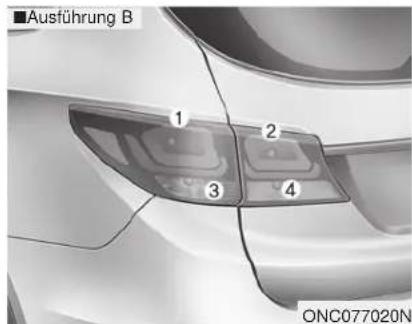 Ausführung B 1 2 3 4 ONC077020N