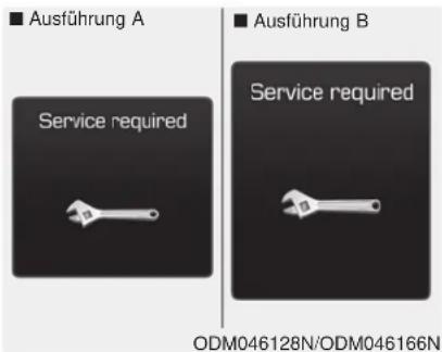Ausführung A Service required Ausführung B Service required ODM046128N/ODM046166N