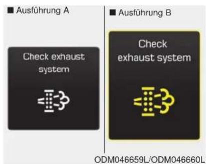 Ausführung A Check exhaust system Ausführung B Check exhaust system ODM046659L/ODM046660L