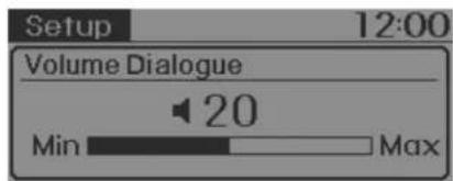Setup 12:00 Volume Dialogue 20 Min Max